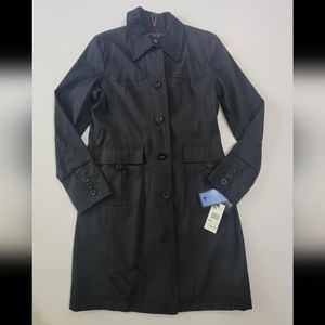 NWT Women’s Reaction Black Trench Coat Size L